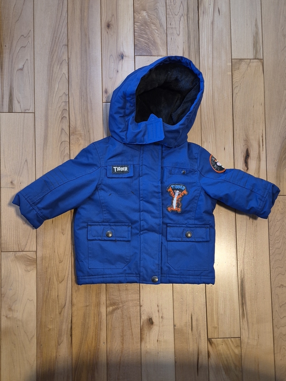 Boys Size 6-12m Disney Blue "Tigger" Hooded Jacket